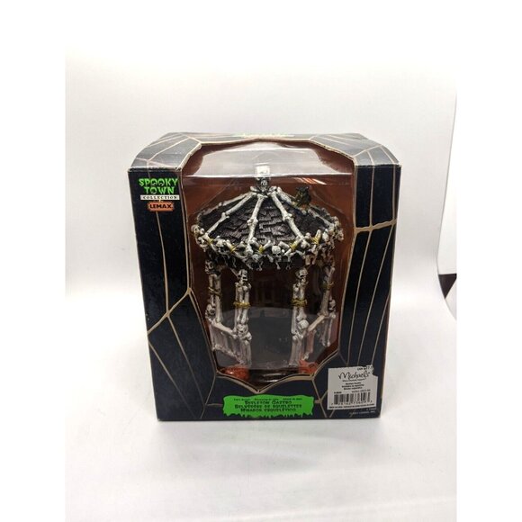 Lemax Spooky Town Skeleton Gazebo 73609 Halloween Village Retired 2007 with Box - Picture 8 of 8